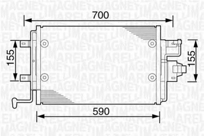 MAGNETI MARELLI 350203238000 -  Конденсатор, кондиционер